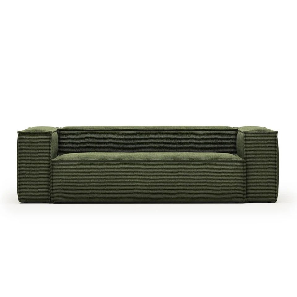 KAVE HOME Blok-sohva vihreä vakosametti, L 240 cm