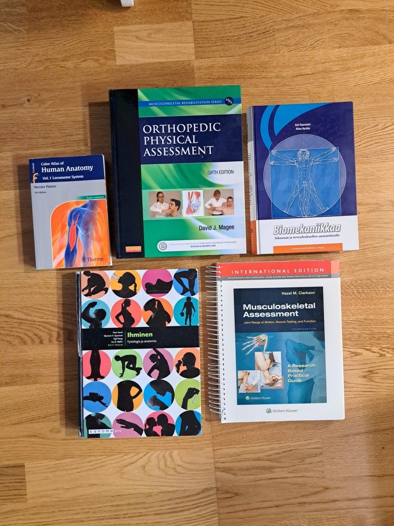 Fysioterapiaopintoihin kirjoja