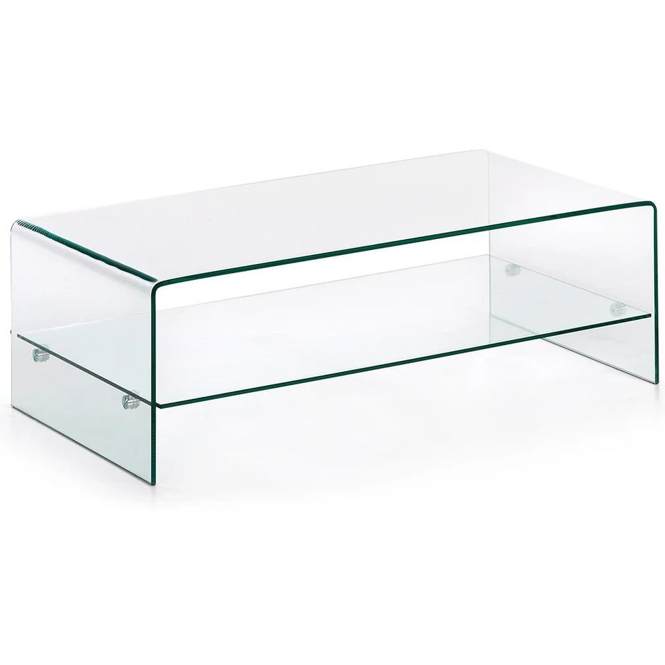 KAVE HOME Burano-sohvapöytä kirkas lasi, 110 x 55 cm