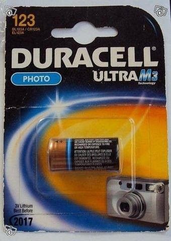 Kamera paristo 123 Duracell