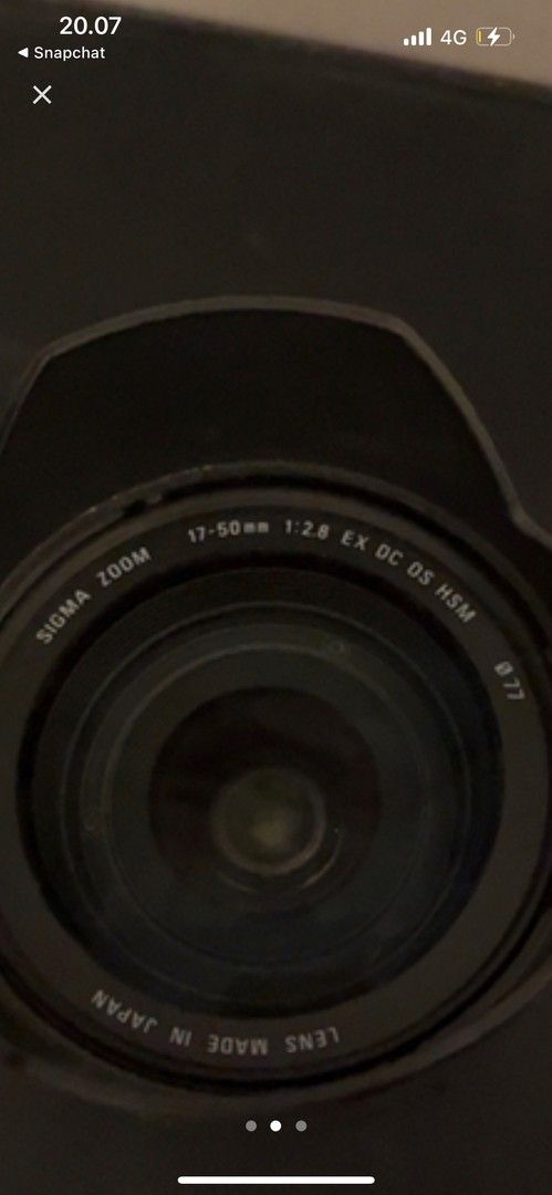 Sigman kätevä objektiivi  17-50mm 2.8f (eos)