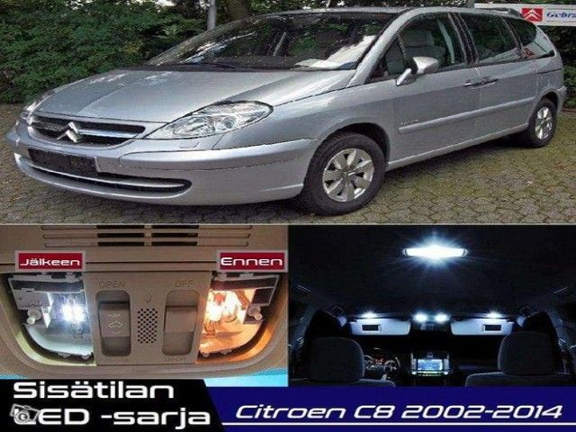 Citroen C8 / Peugeot 807 Sisätilan LED -sarja ;x14