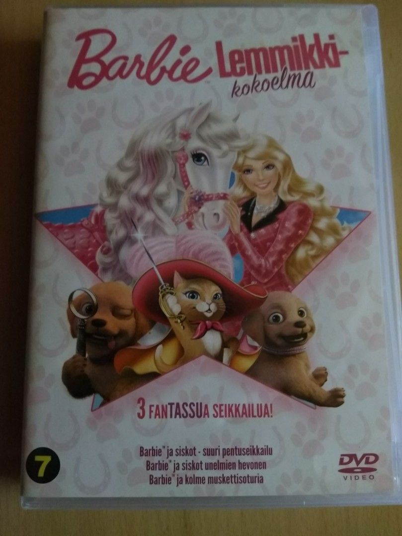 Barbien Lemmikkikokoelma 3 DVD:n Boxi