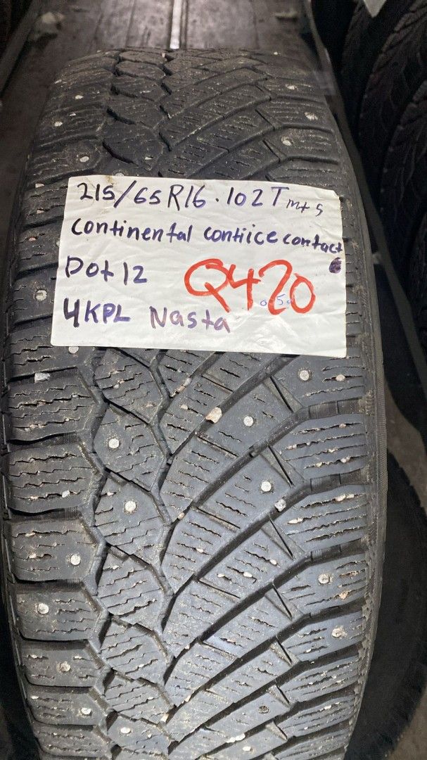 215/65R16 102T continental contact ice dot12 Q420