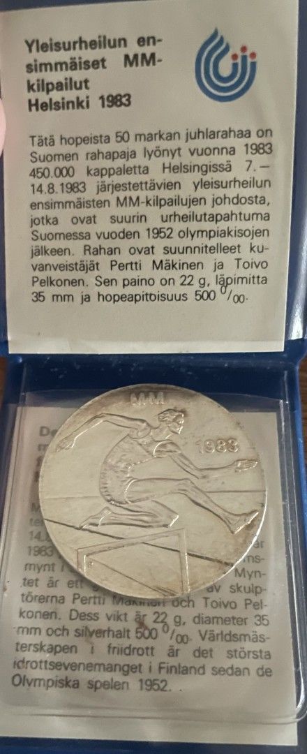 Juhlaraja Moneta hopeaa MM-kisat Helsinki
