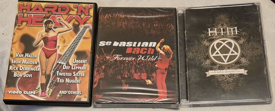 Musiikki-DVD:t Hard & Heavy, Sebastian Bach ja HIM