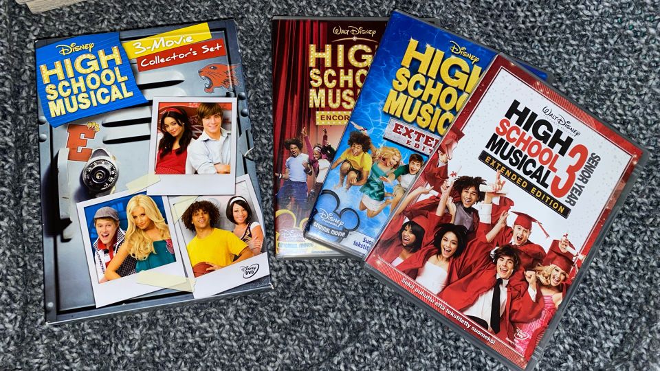Kaikki High School Musical elokuvat 1-3, DVD