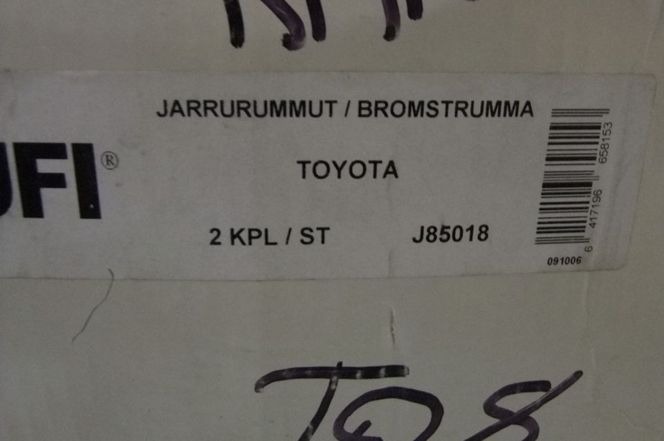 Toyota corolla/carina 1983-92 jarrulevyt 2 kpl