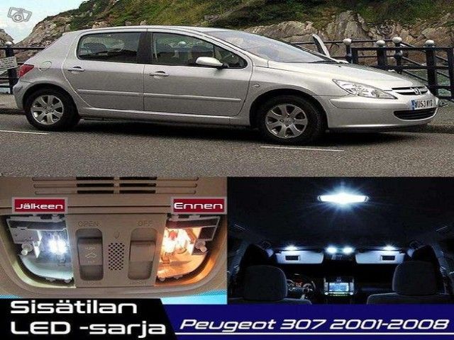 Peugeot 307 Sisätilan LED -sarja ;14 -osainen
