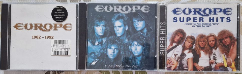 3 kpl EUROPE cd:eitä