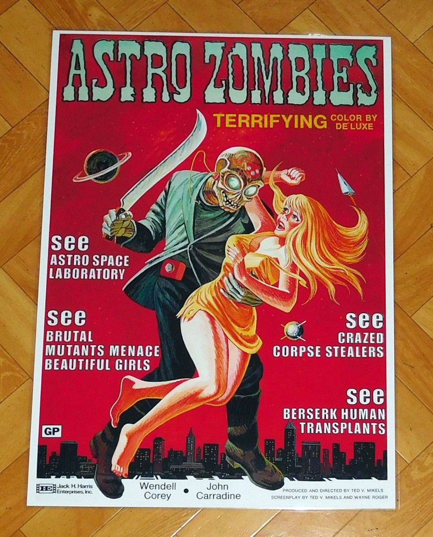 ASTRO-ZOMBIES, v. 1968 elokuvajuliste A3