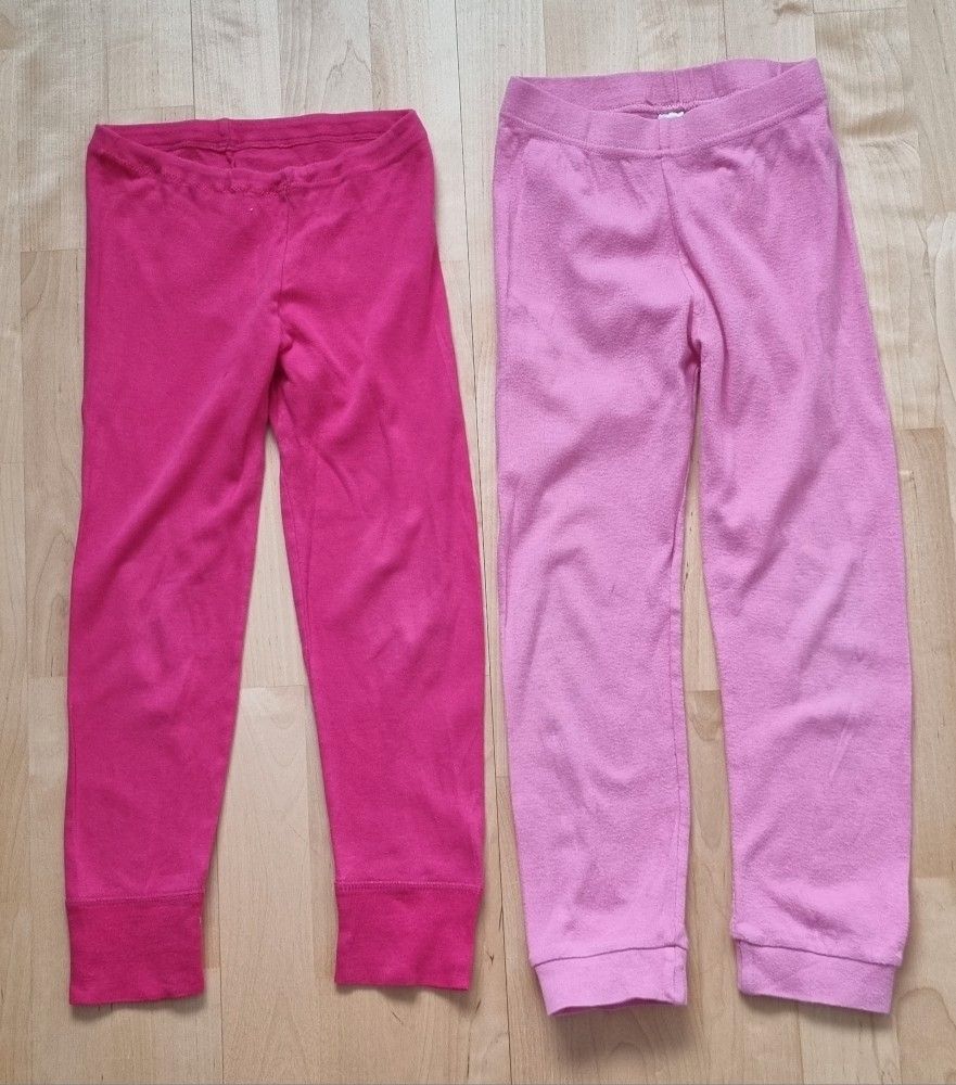 Vaaleanpunaiset pitkikset/ yöhousut koko 110cm