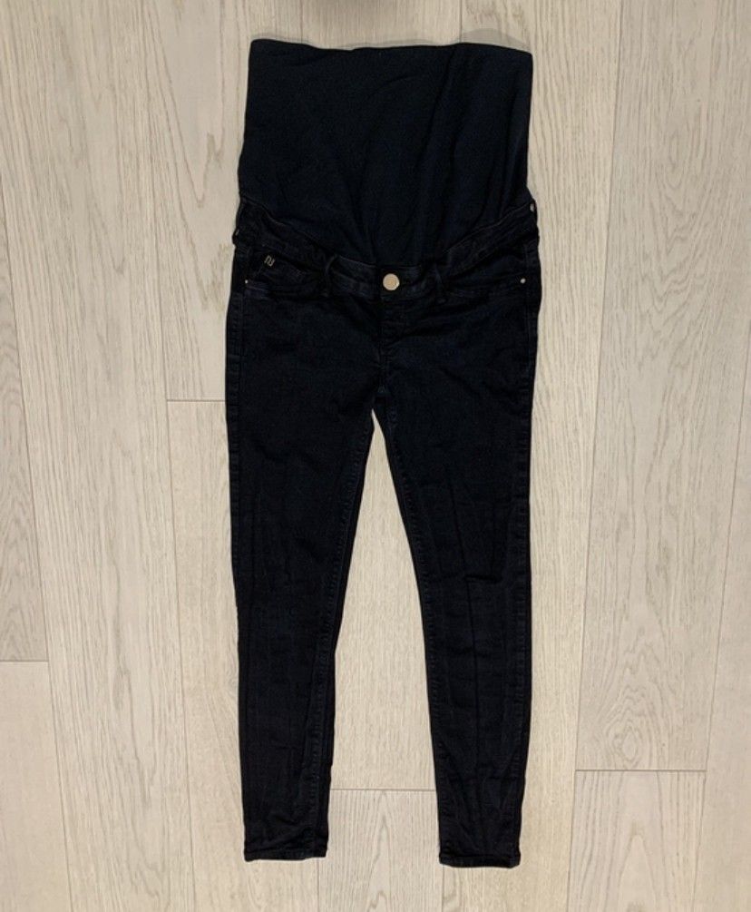 River Island Molly skinny mustat äitiysfarkut