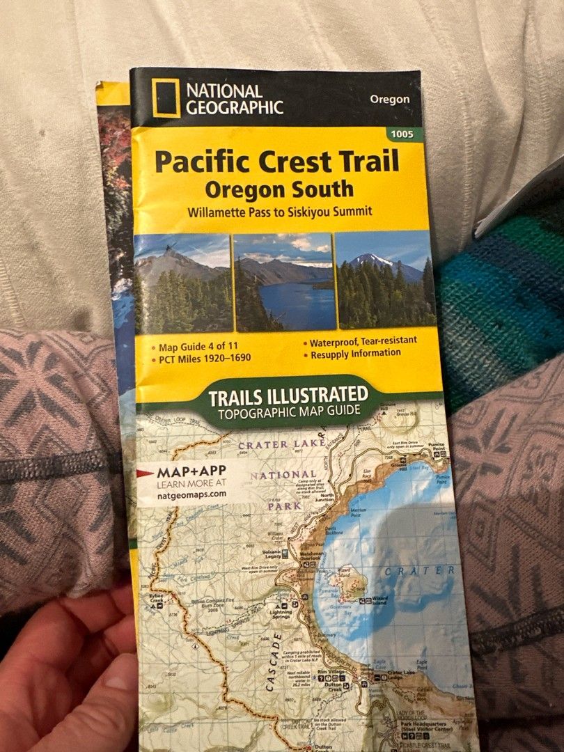 PCT crest Trail Oregon South map