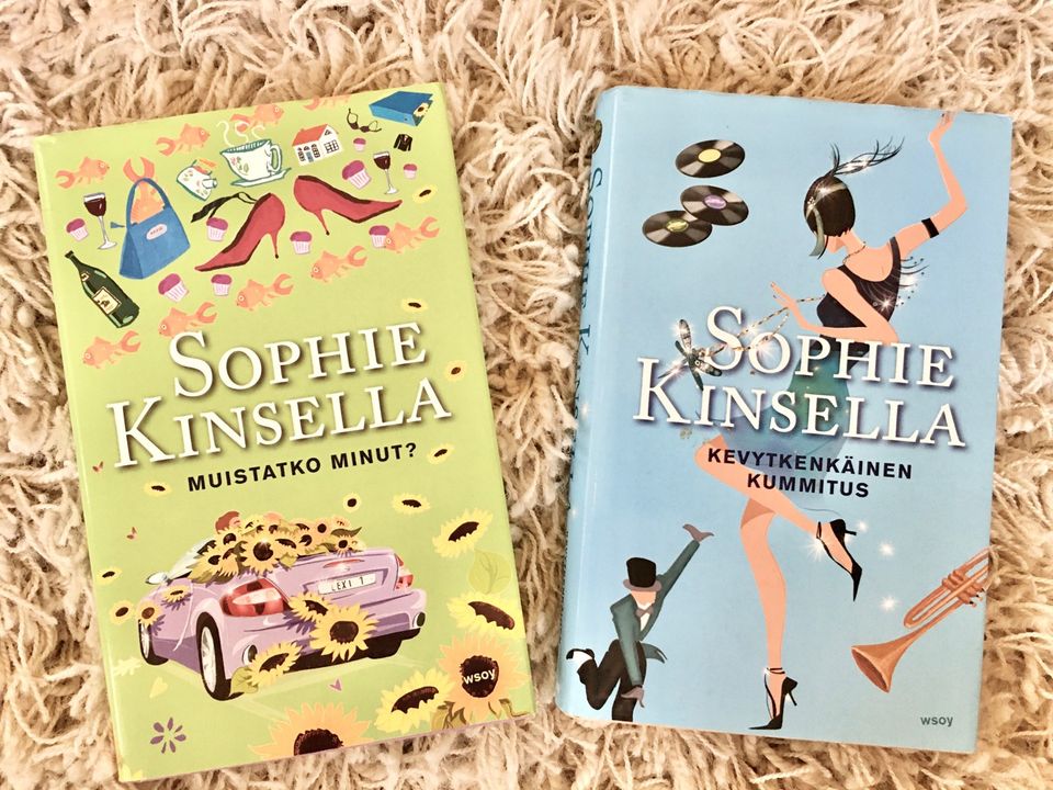 Sophia Kinsella, kovakantiset kirjat; Muistatko minut & Kevytkenkäinen kummitus