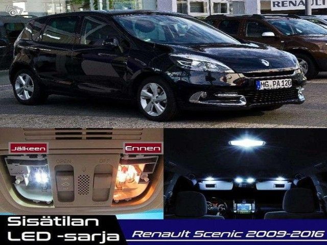 Renault Scenic III Sisätilan LED -sarja;16-osainen