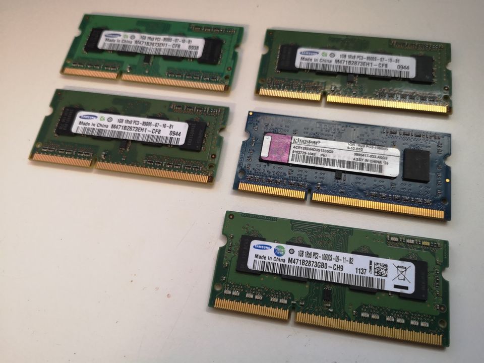 DDR3 SODIMM 1GB x 5 - läppärin muistit