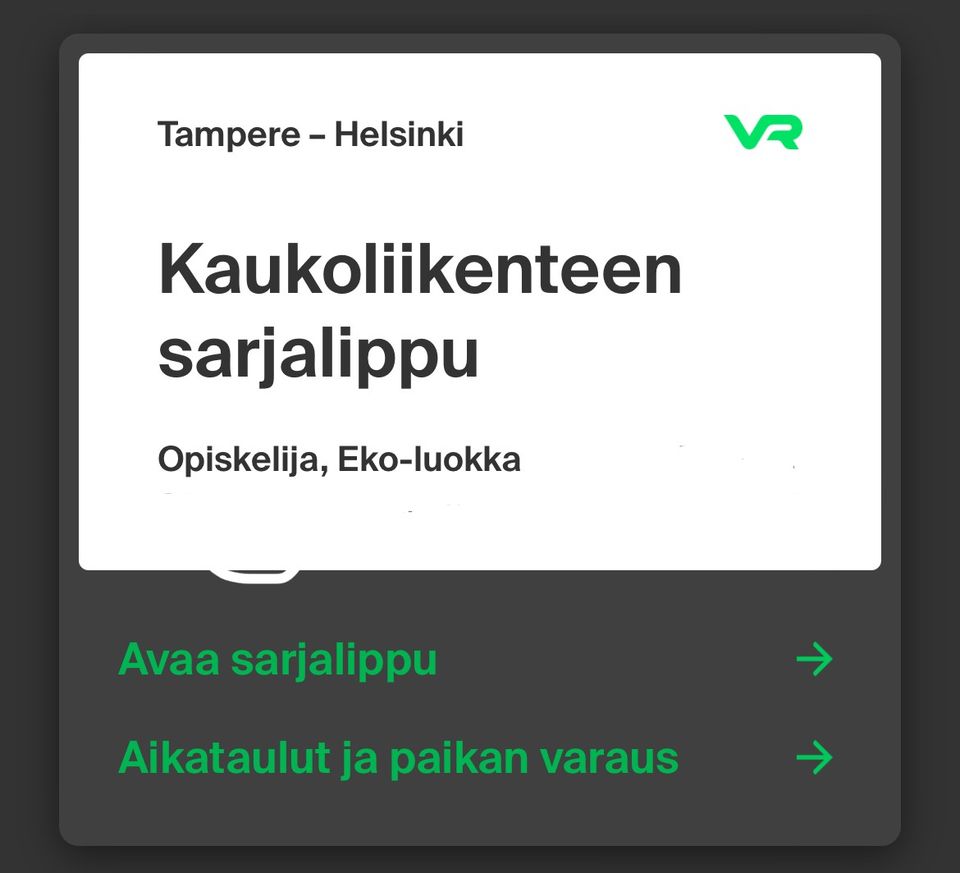 Helsinki-Tampere opiskelija