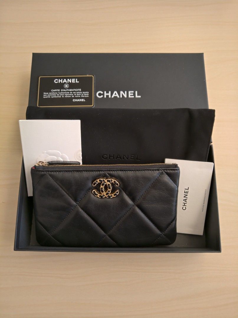 Chanel o-case 19 Black Ghw full set