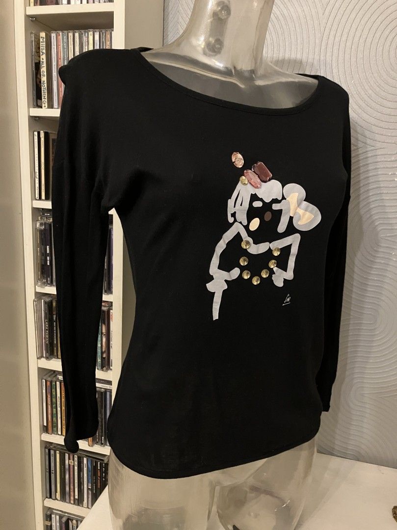 SONIA RYKIEL upea musta paita M / L