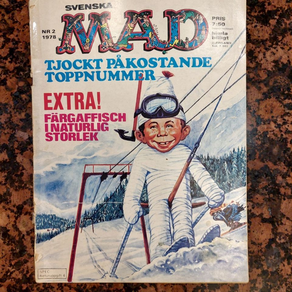 Svenska MAD nr 2 1978 Ruotsinkielinen MAD numero 2 vuodelta 1978