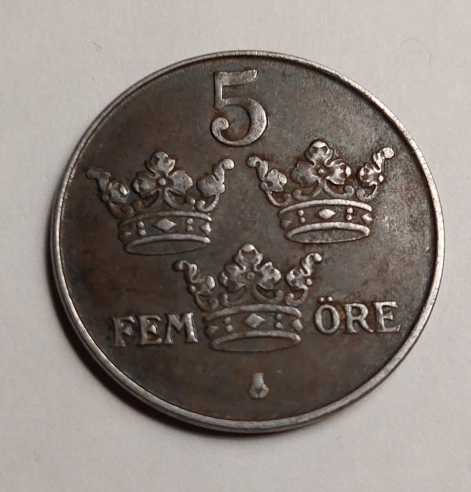 Ruotsi Sweden 5 öre 1947