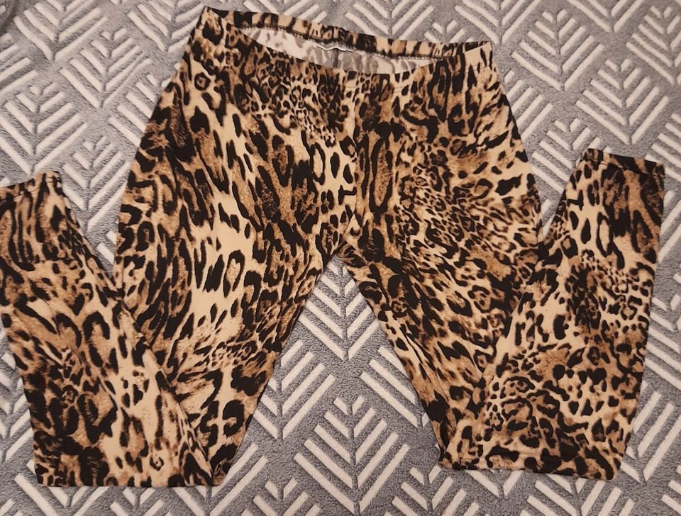 Leopardi-kuosi leggingsit, xl