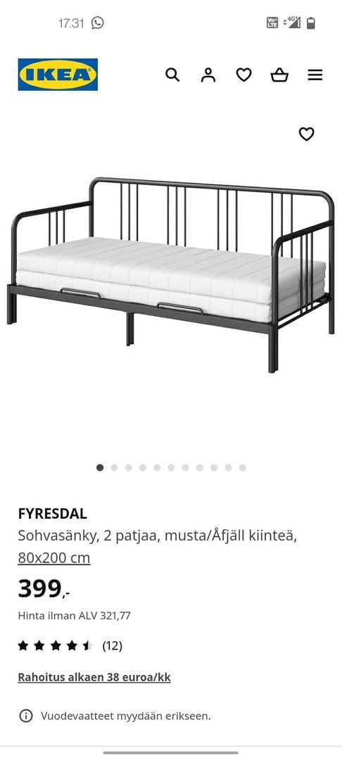 IKEA sänky