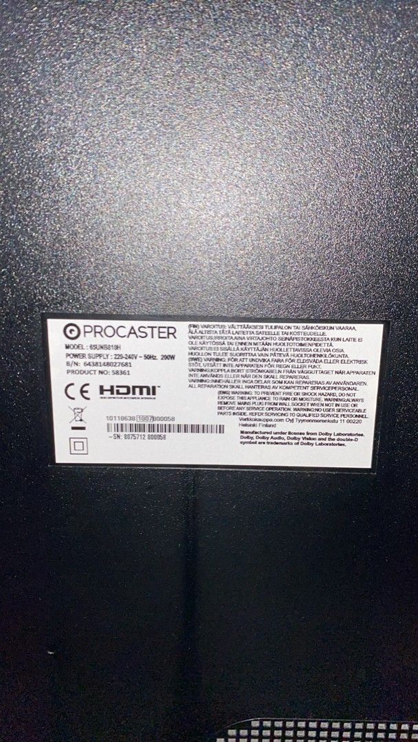 ProCaster 65 Smart TV