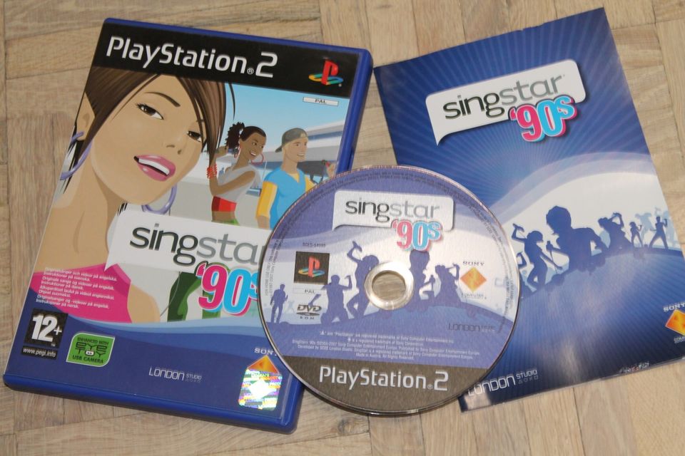 Parhaat ysäri hitit peli Singstar '90s PS2 Playstation 2 karaoke 90-luku + ohje