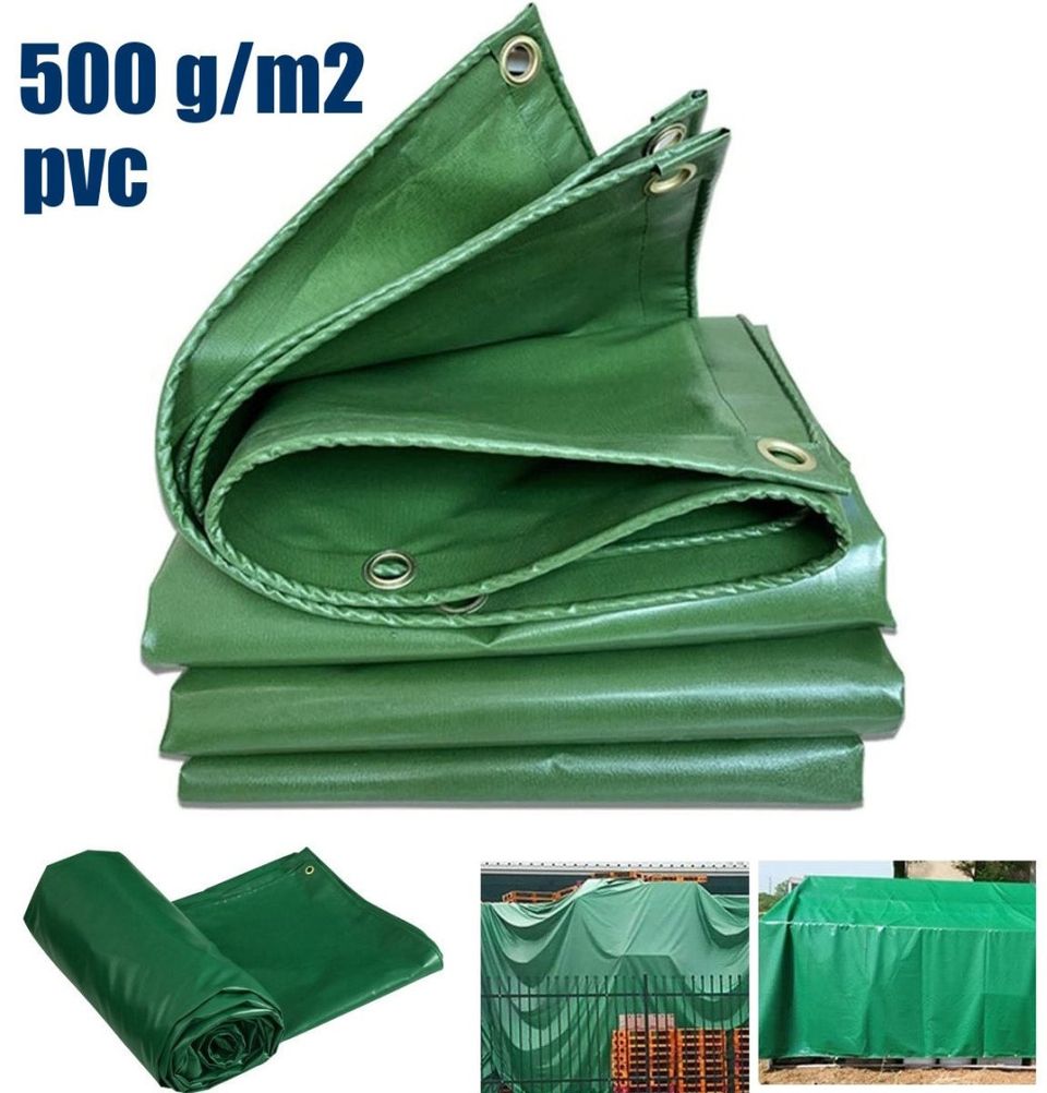 Kestopeite PVC 12x16m 500g/m2 UV-suojattu tumman vihreä