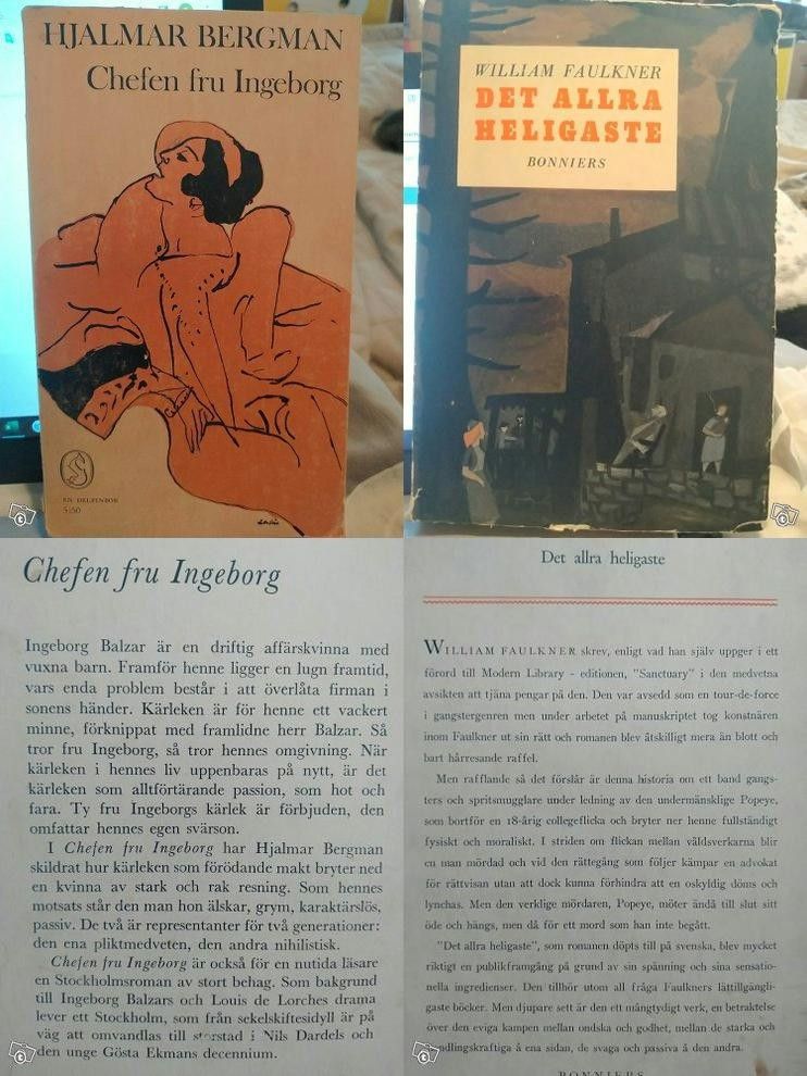 Svenska böcker - 2 (Faulkner, Kihlman, de Maupassant, Steinbeck ym)
