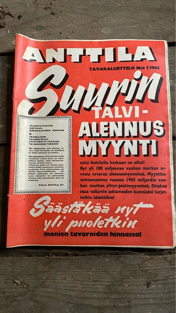 Anttila Tavaraluettelo 1/1965