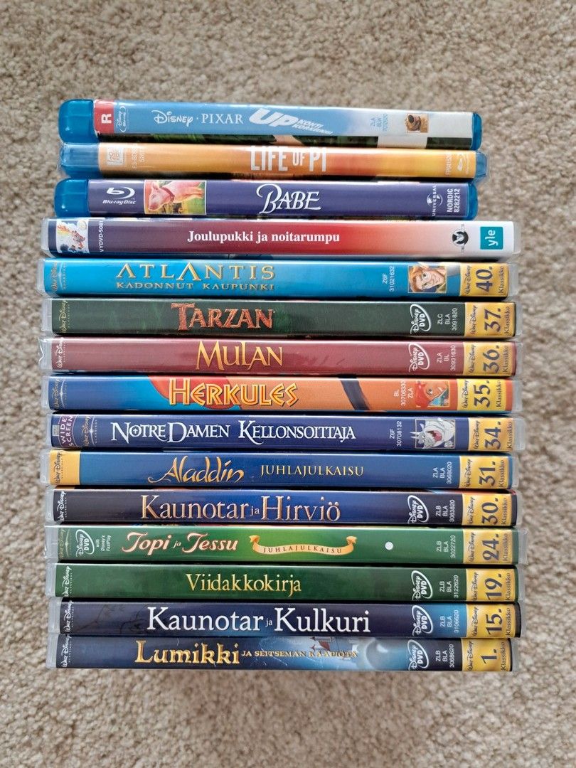 Disney + muita dvd-elokuvia