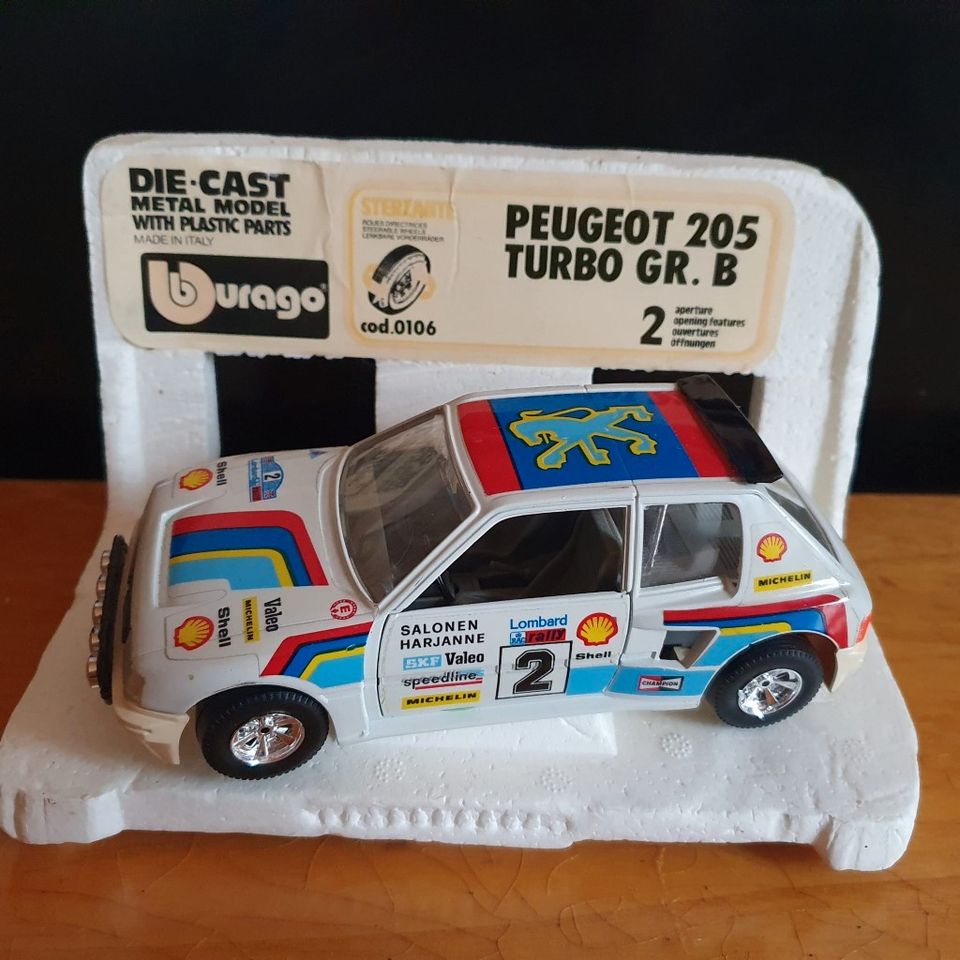 Burago Peugeot 205 Turbo Size B Rally