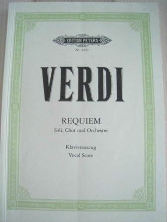Verdi Requiem Klavierauszug Edition Peters Nr. 4251 käytetty