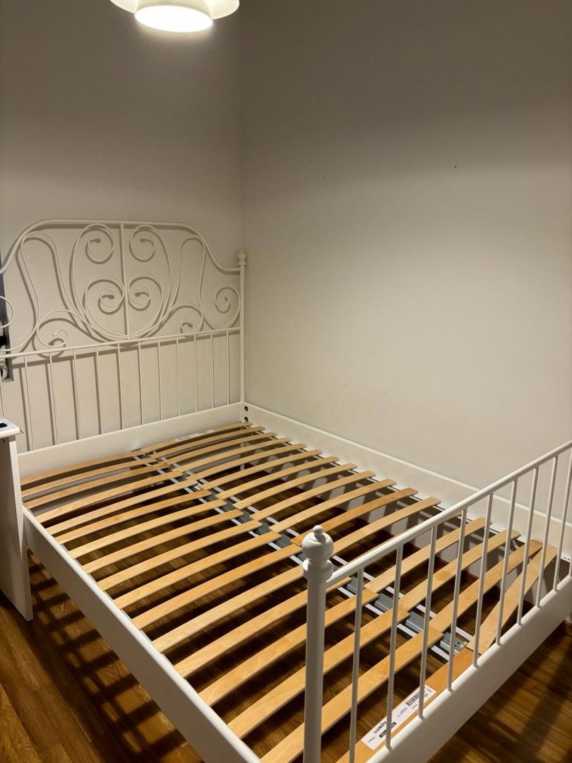 LEIRVIK IKEA Bed frame, white 160x200 and FOAM mattress