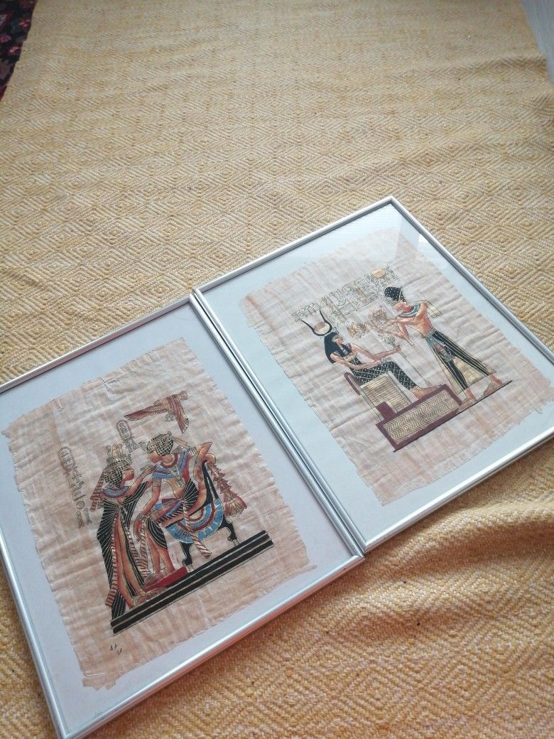 2 taulua papyrus taidetta