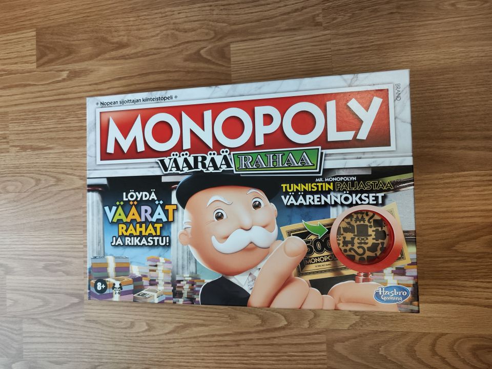 Uusi, avaamaton Monopoly Väärää rahaa lautapeli