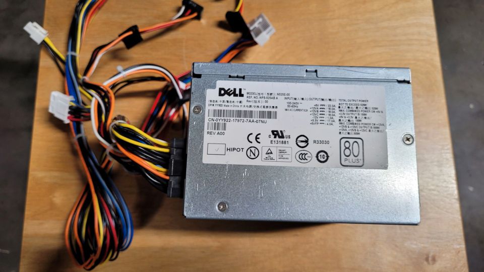 Dell 500W virtalähde