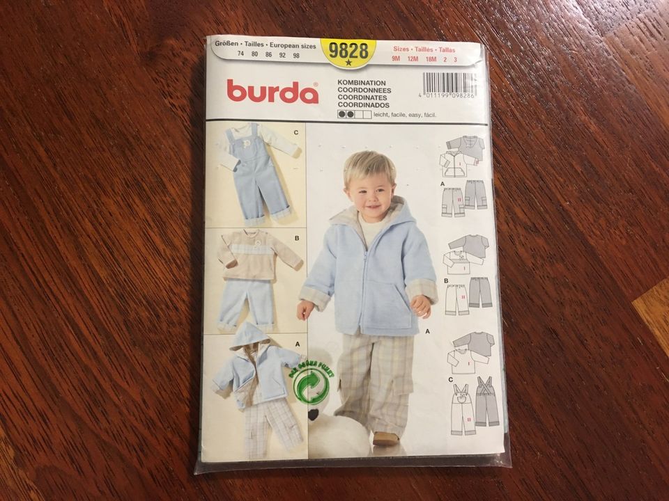 Valmiskaavat Burda 9828 : Asusetti lapselle