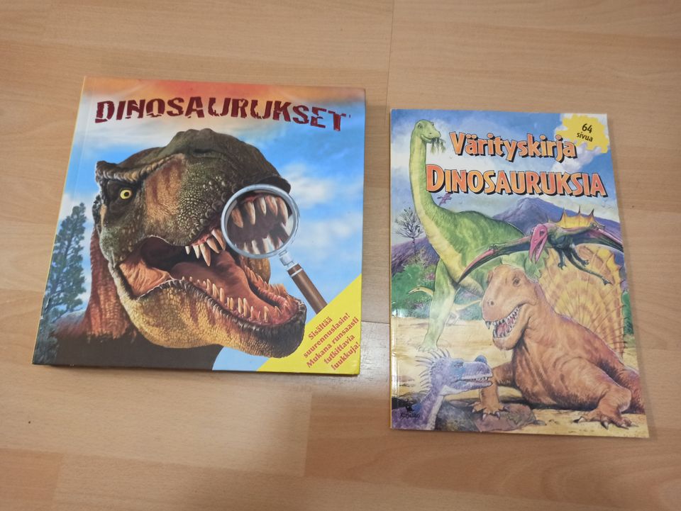 Dinosaurus kuvakirja ja värityskirja