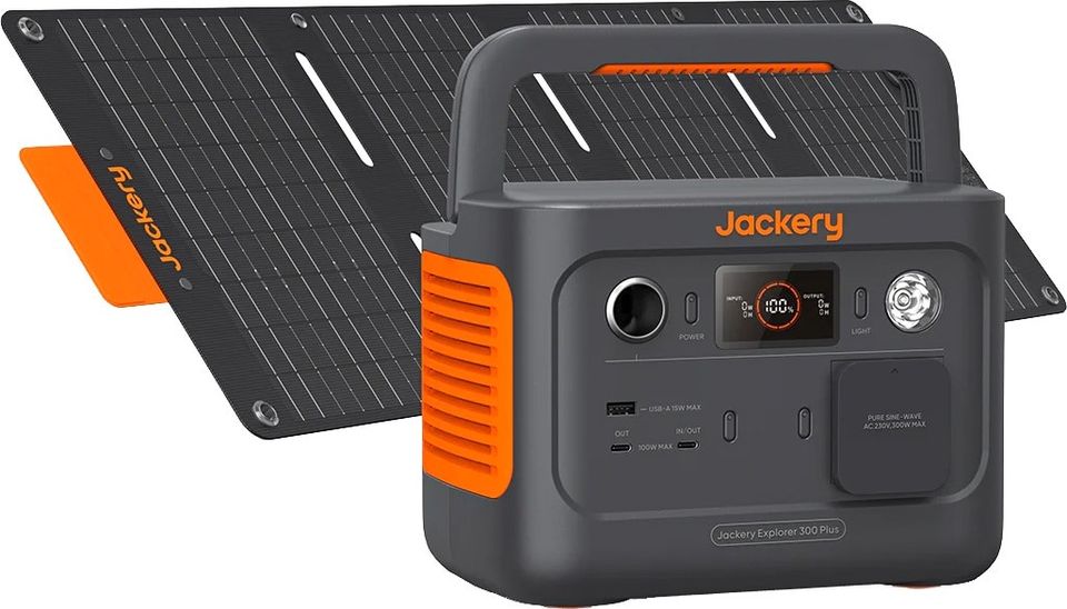 Jackery Explorer 300 Plus virta-asema + SolarSaga 40 W paneeli pakkaus