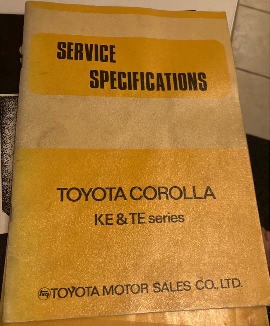 Toyota Corolla KE2# TE2# Service Specifications