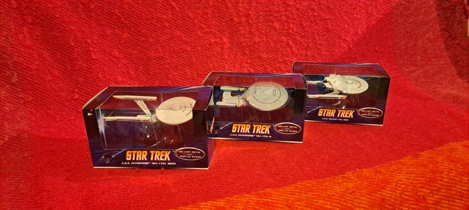 Star Trek alukset 3 kpl - Enterprise (2 versiota), Reliant