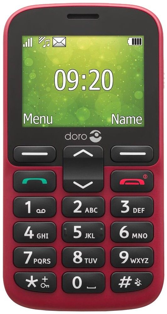 Doro 1385 matkapuhelin (punainen) - Vain 2G
