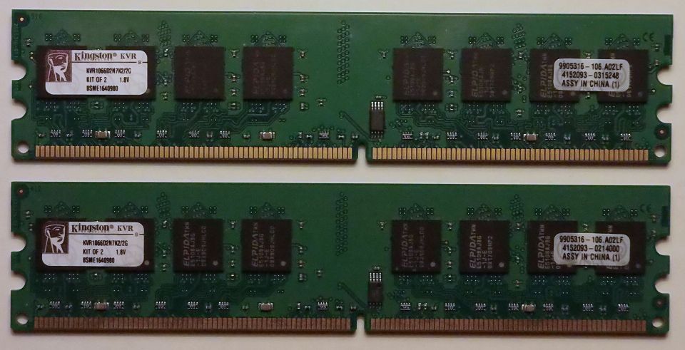 Kingston DDR2 1066mhz 2 x 1Gb
