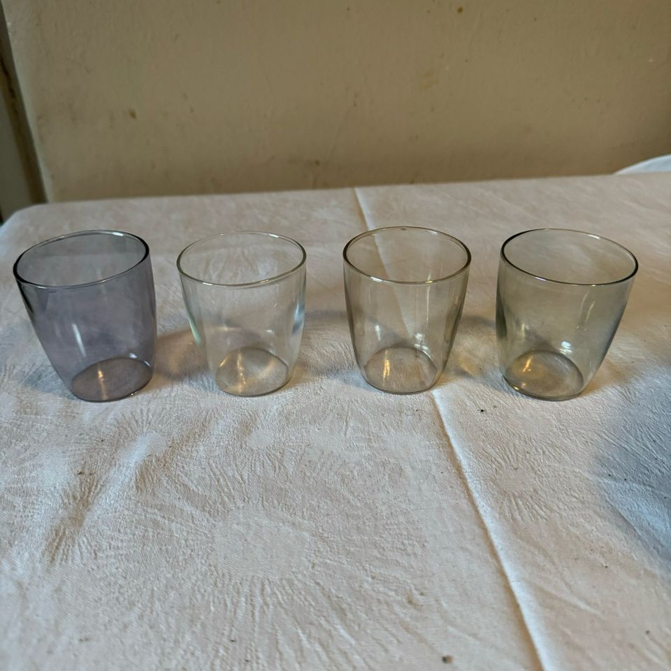 4 kpl Iittala Göran Hongell shottilasi, 50-luku