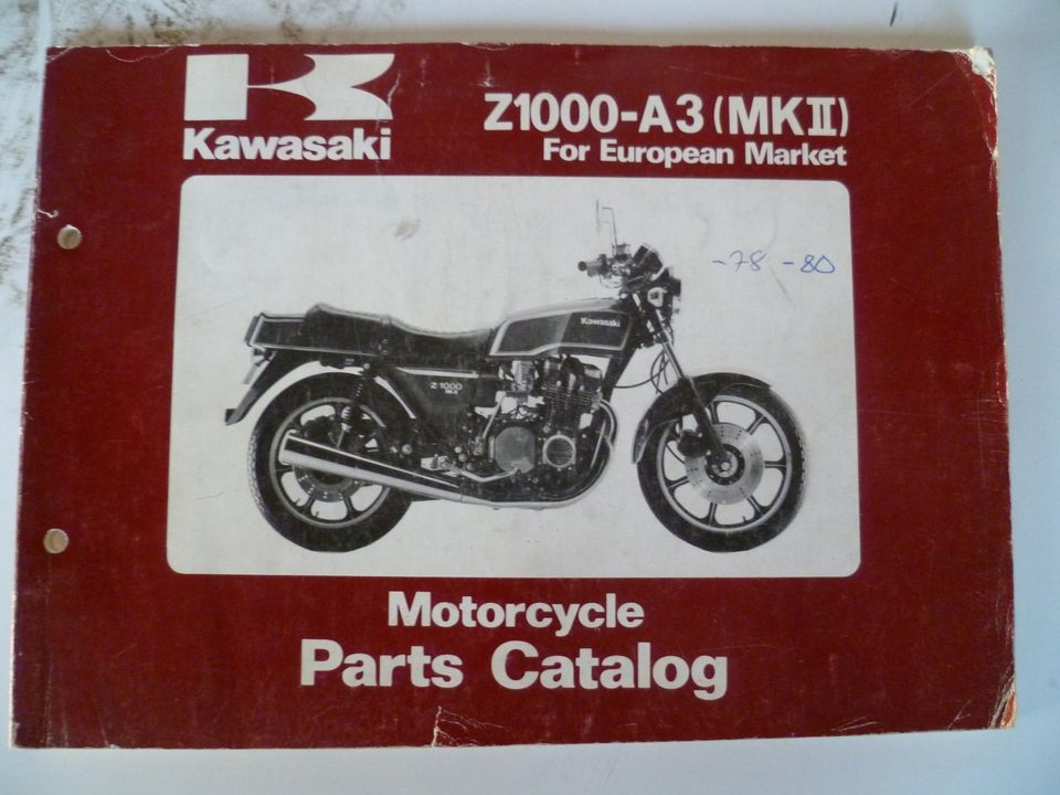 Kawasaki varaosakirja Z1000 -A3 (mk2) 1978-1980