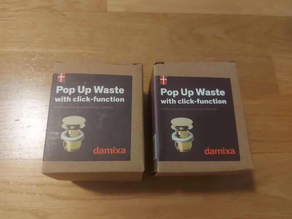 Damixa pop-up pohjaventtiili, messinki (2 kpl uudet)
